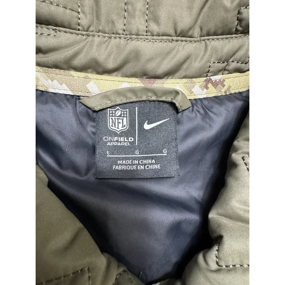 NIKE Philadelphia Eagles NFL On Field Salute to Service Jacket L Military Green